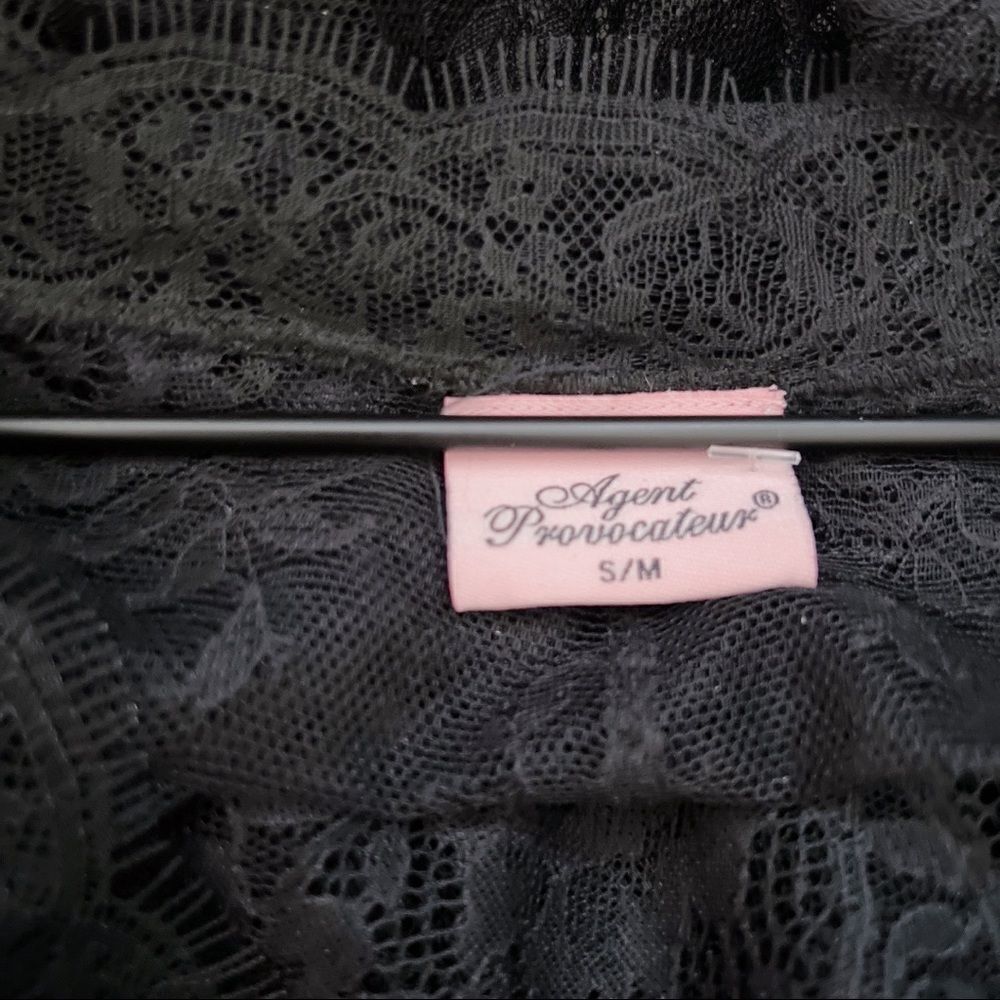 NWOT Agent Provocateur Black Lace Fionna Kaftan size S/M - Picture 8 of 12